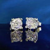 925 Silver 8MM Round Diamond Stud Earrings Wedding Party Fine Jewelry