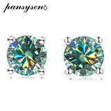 2CT Moissanite Earrings 18K Plated Stud Ear Jewelry for Women