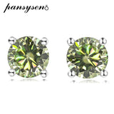 2CT Moissanite Earrings 18K Plated Stud Ear Jewelry for Women