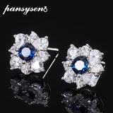 Vintage Silver 925 4.5mm Round Cut Emerald Stud Earrings