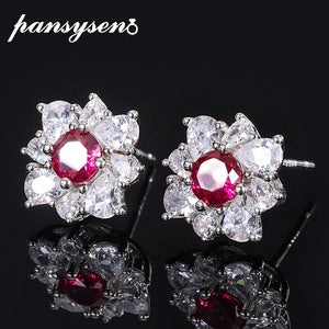 Vintage Silver 925 4.5mm Round Cut Emerald Stud Earrings