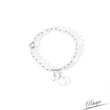 Rose Crystal Bracelet Natural Pearl Moonstone Wedding Crown Girl Bracelet Gift