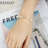 Rose Crystal Bracelet Natural Pearl Moonstone Wedding Crown Girl Bracelet Gift