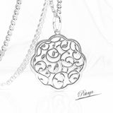 PATAYA Hollow Round Women Pendant Necklace 585 Rose Creative Jewelry
