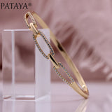 PATAYA 585 Rose Wedding Natural Zircon Bangle