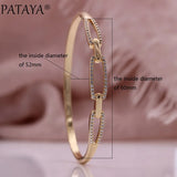 PATAYA 585 Rose Wedding Natural Zircon Bangle