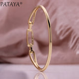 PATAYA 585 Rose Wedding Natural Zircon Bangle
