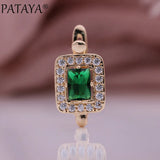 Rose Earrings Ring Set Green Zircon Jewelry Set For Women