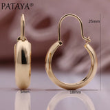 Unique Glossy Circle Dangle Earrings 585 Rose Earrings Women Gift