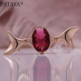 PATAYA Women Wedding Zircon 585 Rose Fine Brooch