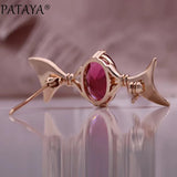 PATAYA Women Wedding Zircon 585 Rose Fine Brooch