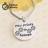 PAW PRINTS IN HEAVEN Christmas Gift Pendant Necklace Jewelry