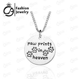 PAW PRINTS IN HEAVEN Christmas Gift Pendant Necklace Jewelry