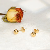 3PC Pearl CZ Stainless Steel Stud Earrings Set for Women Waterproof