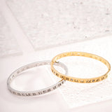 Roman Numerals Stainless Steel Bracelet Women CZ Bangle Wedding Jewelry