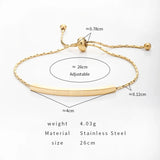 Geometric Chain Bangle Bracelet for Women - Charm Jewelry