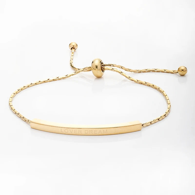 Geometric Chain Bangle Bracelet for Women - Charm Jewelry