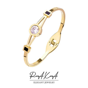 Stainless Steel Love Bracelet for Women with Cubic Zirconia