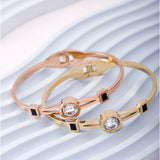 Stainless Steel Love Bracelet for Women with Cubic Zirconia