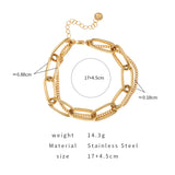 Thick Chain Link Bracelet for Women Silver Bracelet Jewelry Accessories