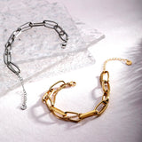 Thick Chain Link Bracelet for Women Silver Bracelet Jewelry Accessories