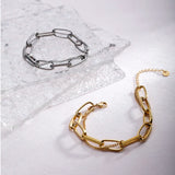 Thick Chain Link Bracelet for Women Silver Bracelet Jewelry Accessories