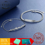 925 Silver Bangles Mountains Trees Bracelet