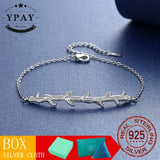 925 Silver Bangles Mountains Trees Bracelet