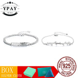 925 Silver Bangles Mountains Trees Bracelet