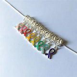 Ribbon Awareness Charms Pendants DIY Bracelet Jewelry