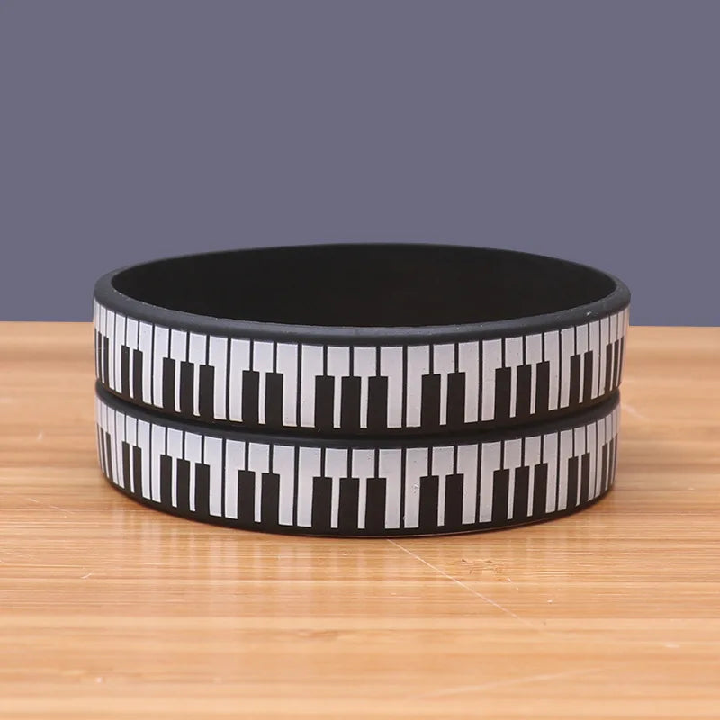 Piano Keys Concert Wristband Silicone Bracelets