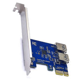 PCI-E 1 to 2 External Riser Card Adapter for Mining Machine