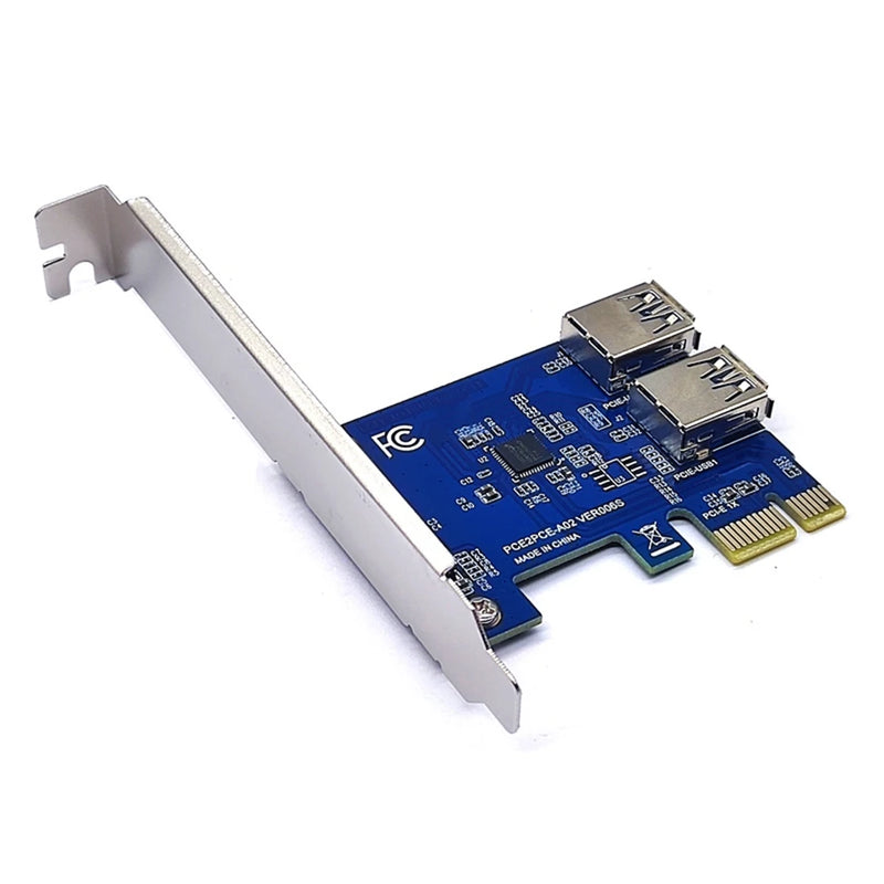 PCI-E 1 to 2 External Riser Card Adapter for Mining Machine