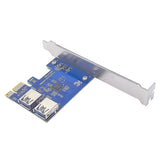 PCI-E 1 to 2 External Riser Card Adapter for Mining Machine