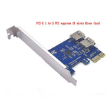 PCI-E 1 to 2 External Riser Card Adapter for Mining Machine
