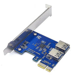 PCI-E 1 to 2 External Riser Card Adapter for Mining Machine
