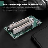 PCI to Dual PCI Adapter Card PCIe X1 to Router 2 PCI Slot Riser Card