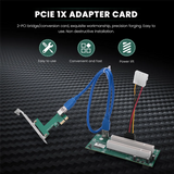 PCI to Dual PCI Adapter Card PCIe X1 to Router 2 PCI Slot Riser Card