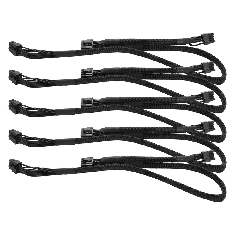 PCIe 8Pin to Dual 6+2Pin Modular Power Cable for RM Series PSU, 5 Pack
