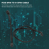 PCIe 8Pin to Dual 6+2Pin Modular Power Cable for RM Series PSU, 5 Pack