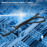 PCIe 8Pin to Dual 6+2Pin Modular Power Cable for RM Series PSU, 5 Pack