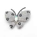 Autumn High-end Glass Zircon Butterfly Brooch