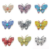 Autumn High-end Glass Zircon Butterfly Brooch