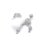 Plush Dog Poodle Brooch Banquet Party Jewelry Gift Dog Pin