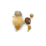 Plush Dog Poodle Brooch Banquet Party Jewelry Gift Dog Pin