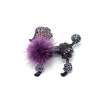 Plush Dog Poodle Brooch Banquet Party Jewelry Gift Dog Pin