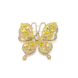 High-end Glass Zircon Butterfly Brooch