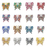 High-end Glass Zircon Butterfly Brooch