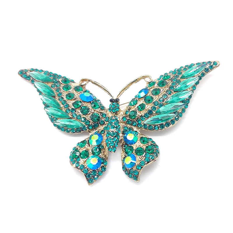 Glassstone Butterfly Brooches Pins Vintage Wedding Party Jewelry