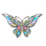 Glassstone Butterfly Brooches Pins Vintage Wedding Party Jewelry